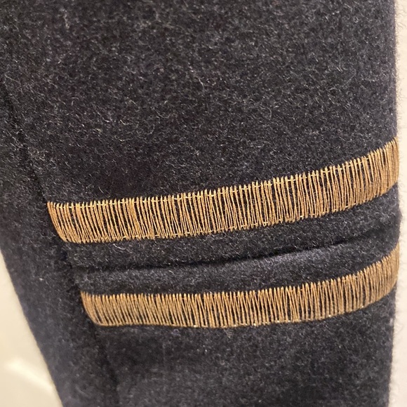 H&M military Navy and gold jacket size 6 runs XS/S - Picture 3 of 5